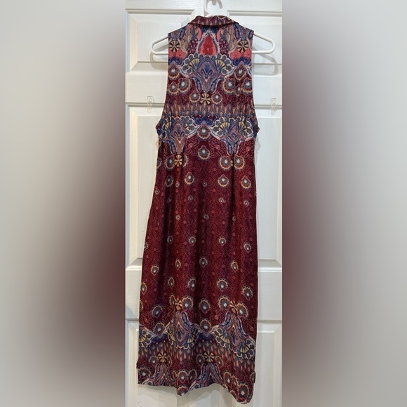 Free People Come See about Me Maxi Vest Boho Hippie Free Spirit Artsy Sz M Flowy - Picture 3 of 12